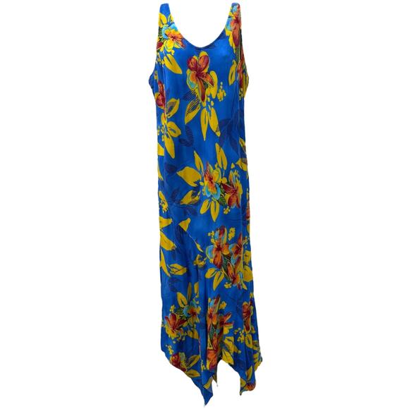 90s Jams World Beach Handkerchief Hem Midi Dress - Picture 7 of 8